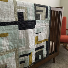 Load image into Gallery viewer, Log Cabin Variation Baby Quilt