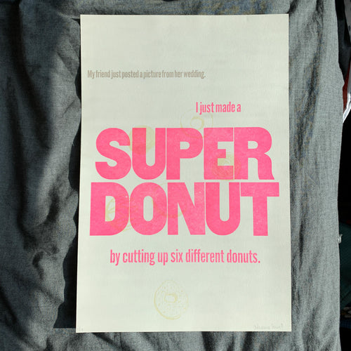Overheard Letterpress print- Donut