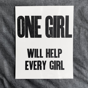 Overheard Letterpress prints- One Boy One Girl set