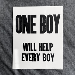 Overheard Letterpress prints- One Boy One Girl set